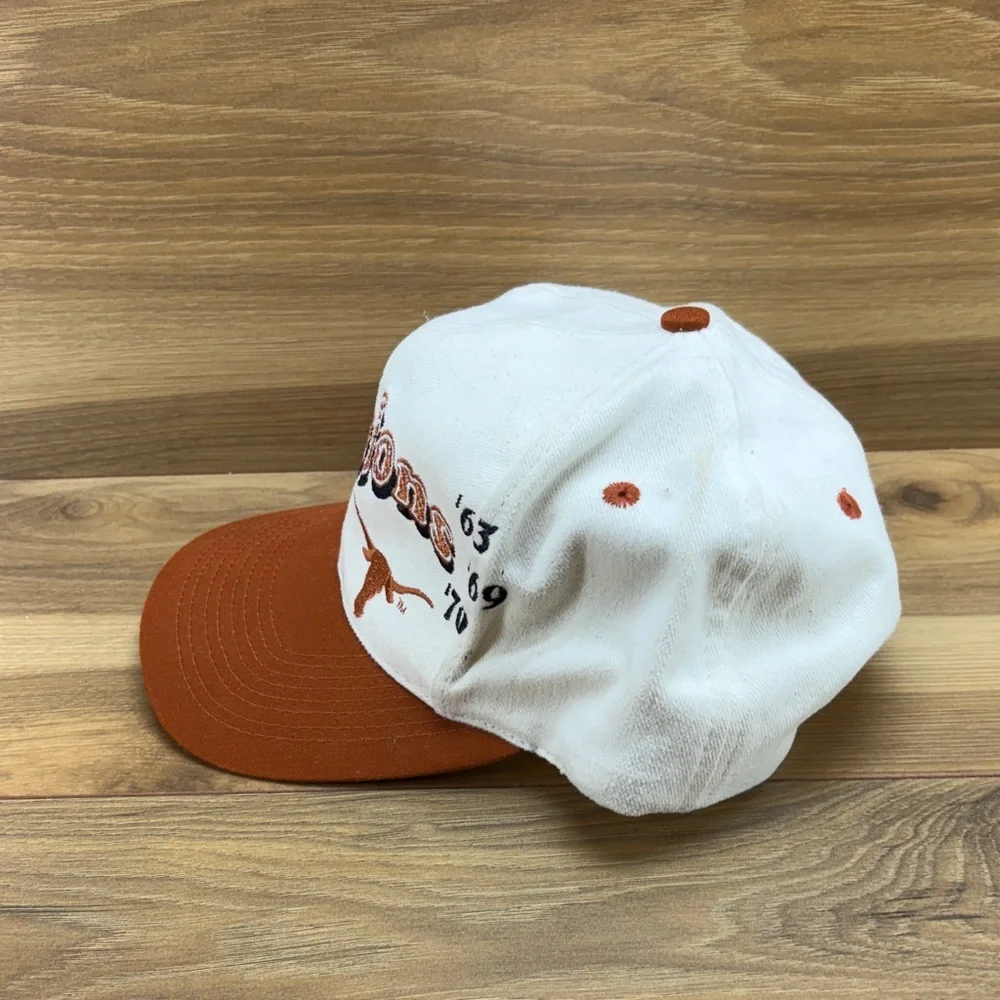 Vintage Top of the World National Champions Texas Longhorns White and Brown Hat